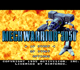 Mechwarrior 3050 Title Screen